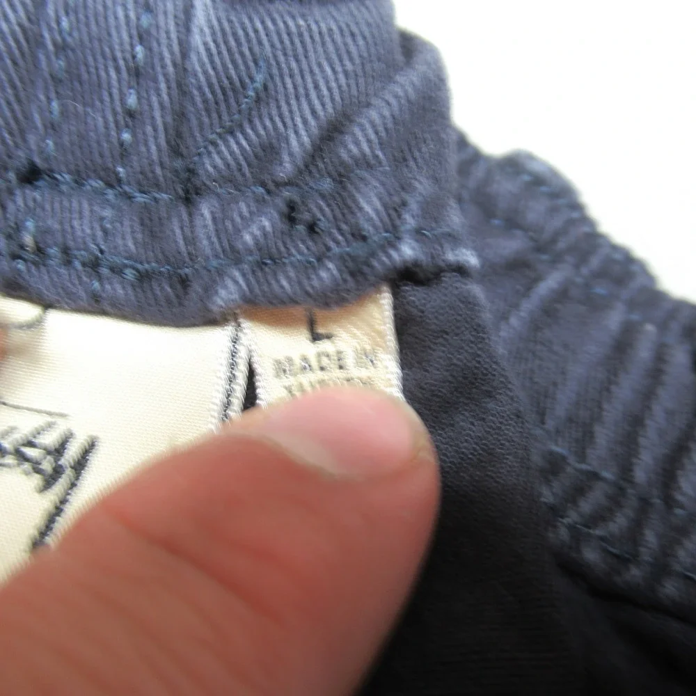 Stussy Baggy Pants Men? Large Blue Elastic Classic Stuff Relaxed‎ Casual 28x2?